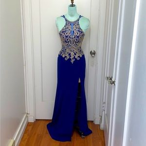 Fiesta Fashion Navy Blue Evening Gown